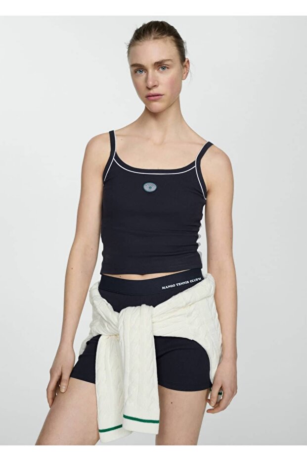 Ribana askılı bluz - 1