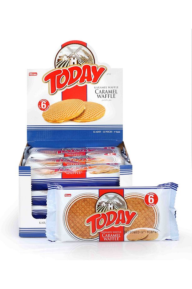 Today Caramel Waffle 132 Gr. 12 Adet (1 Kutu) - 1