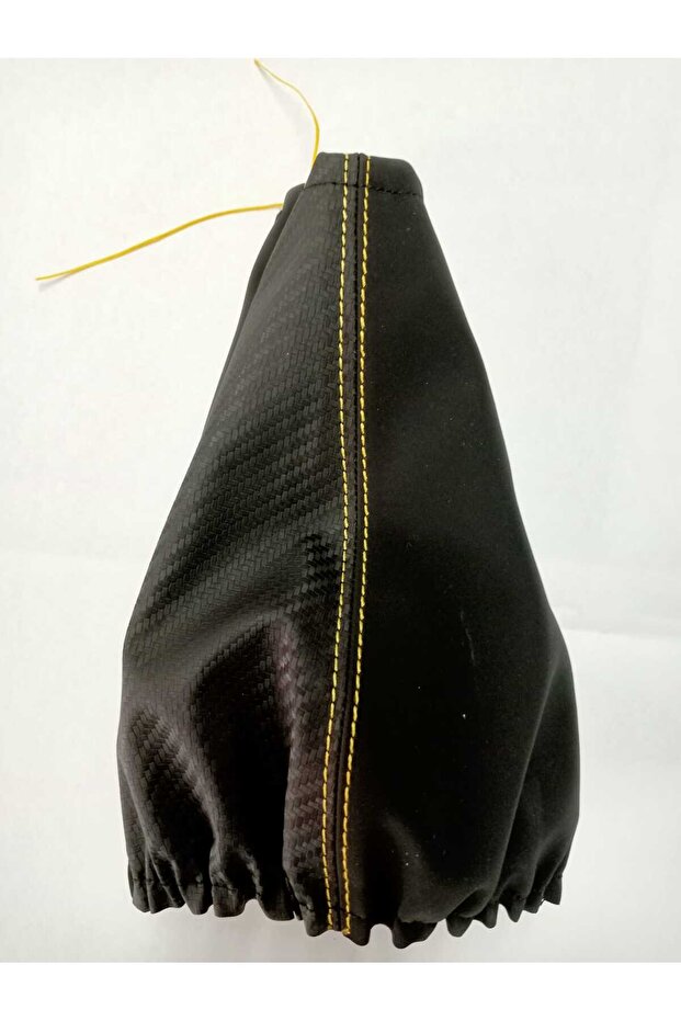 Yellow Stitched Universal Gear Shift Bellows - Carbon Alkantre