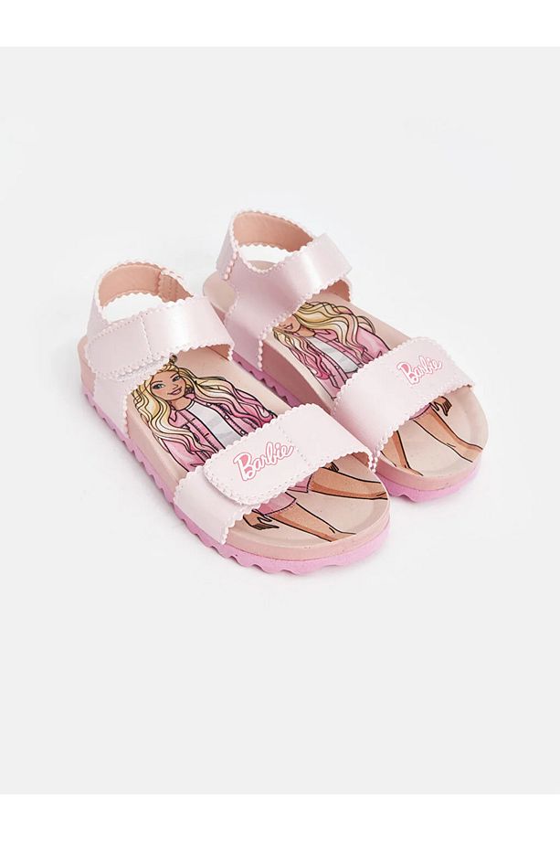 LCW STEPS Barbie Baskılı Cırt Cırtlı Kız Çocuk Sandalet - 3