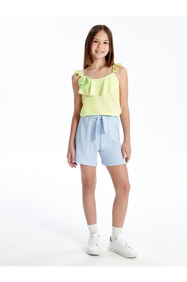 LCW Beli Lastikli Basic Kız Çocuk Şort - 2