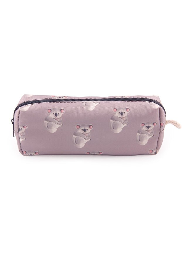 Cute Kuala Patterned Colorful Printed Pen Holder Zippered Makeup Bag