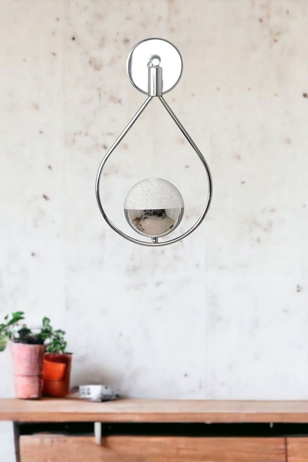Deco aplik Modern Tasarım Krom Renk Led'li  Cafe - Mutfak – Yatak odası – Hol Duvar Aplik - 2