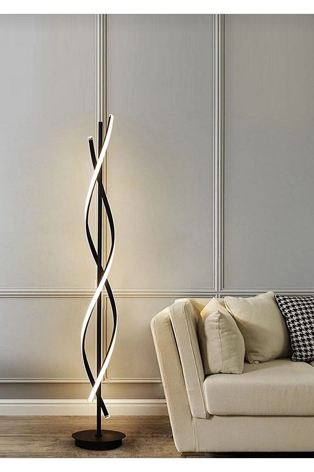 Dominic Modern Tasarım Siyah Renk Gün Işığı Ledli Salon - Yatak Odası Led Lambader - 1