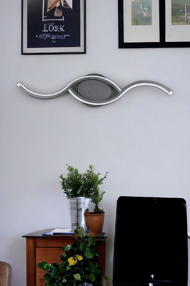 Ezgi Modern Tasarım Siyah Renk Gün Işığı Ledli Banyo - Mutfak - Salon Led Duvar Aplik - 1