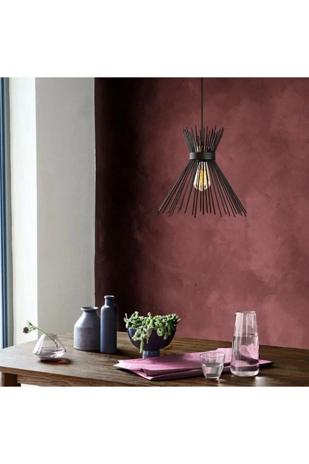 Kirpi Modern Siyah Salon - Mutfak Tekli Avize - 1