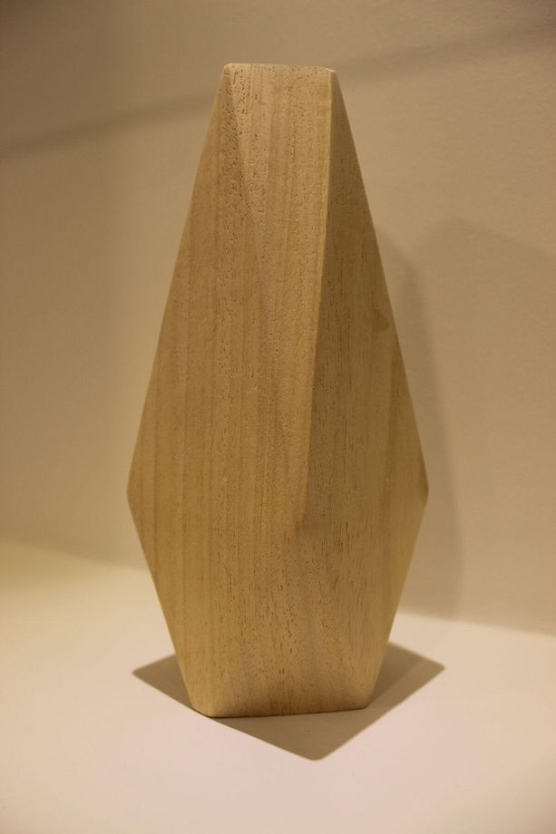 Doğal Ahşap Geo Model Vazo-çiçeklik - 2
