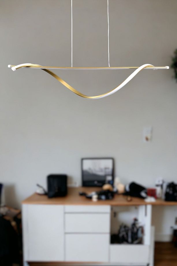 Isabel Modern Tasarım Eskitme Renk Beyaz Ledli Cafe - Mutfak - Salon 2 Li Led Avize - 1