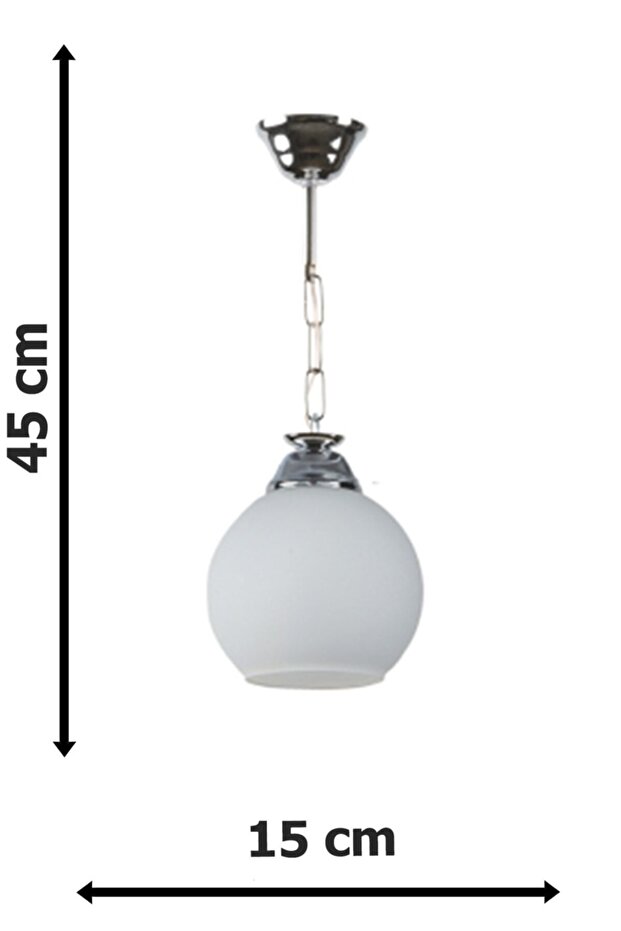 Yonca Modern Beyaz Camlı Tekli Avize - 2