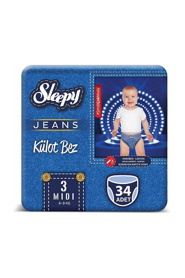 Külot Bez 3 Beden Midi 34 Adet - 1