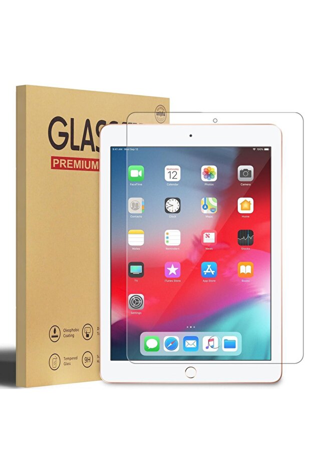 Apple iPad الجيل الثاني - واقي شاشة زجاجي ممتاز مقاوم للكسر
