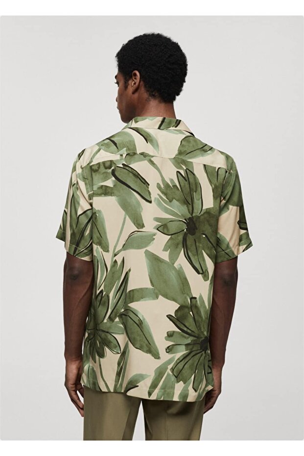 Flowy Tropical Patterned Shirt - 4