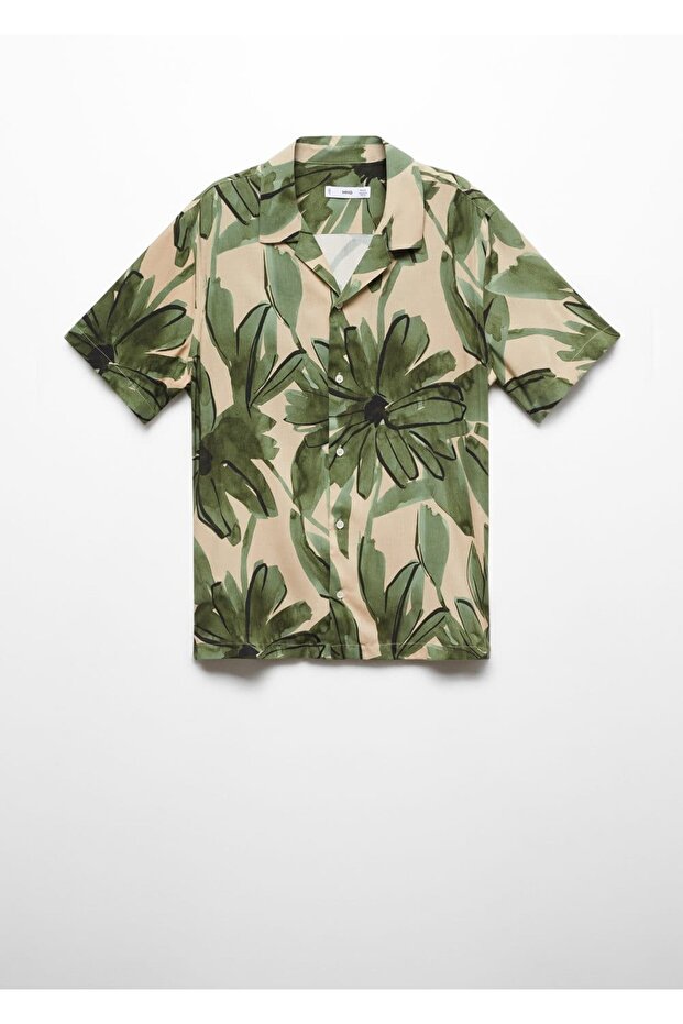 Flowy Tropical Patterned Shirt - 3