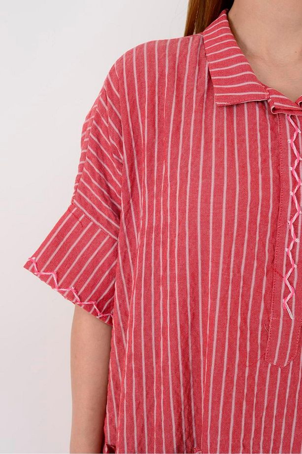 Adn001 Blunt Çift Yırtmaç Oversize Elbise - 6
