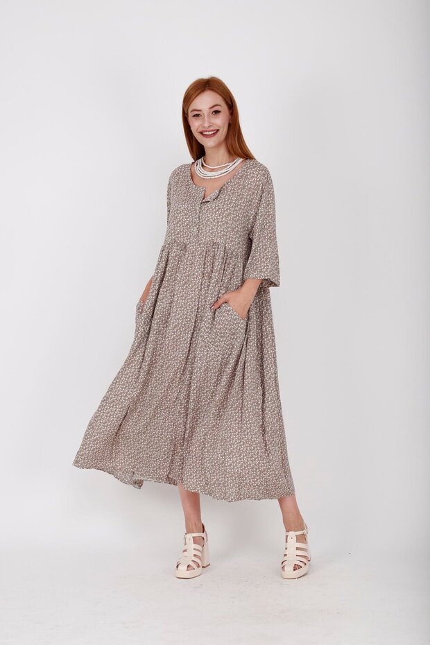 An164 فستان بنمط زهرة مقرمشة - 5