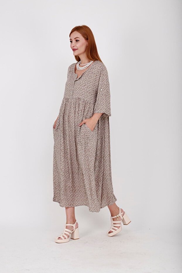 An164 فستان بنمط زهرة مقرمشة - 2