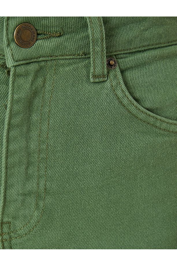 Yüksek Bel Kot Pantolon Hafif Dar Paça - 6