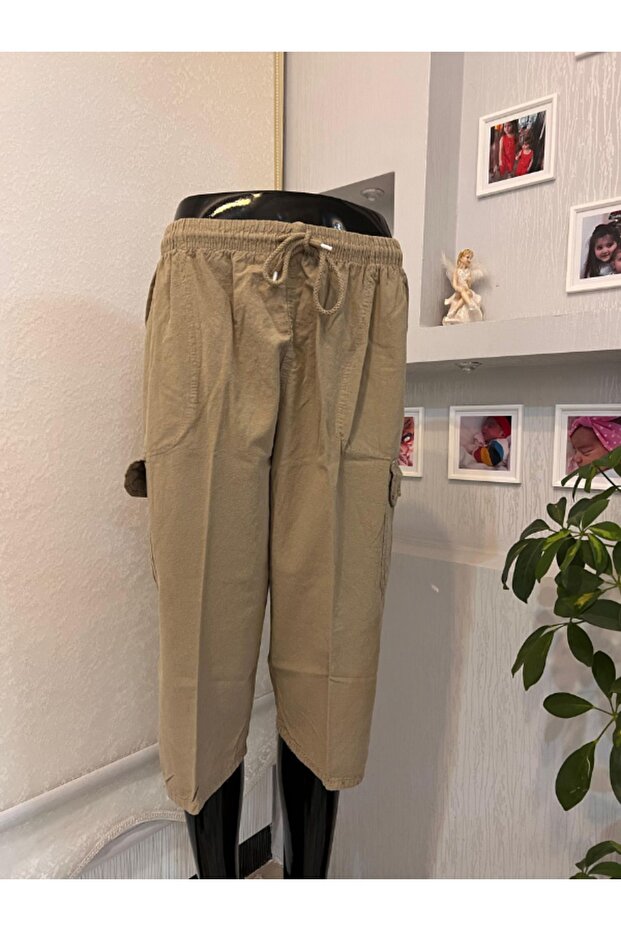 Unisex M-5Xl Size 100% Natural Hemp Linen Komando Pocket Capri