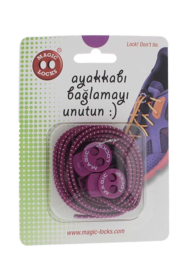 Magic Locks Mor Elastik Ayakkabı Bağcığı - 1