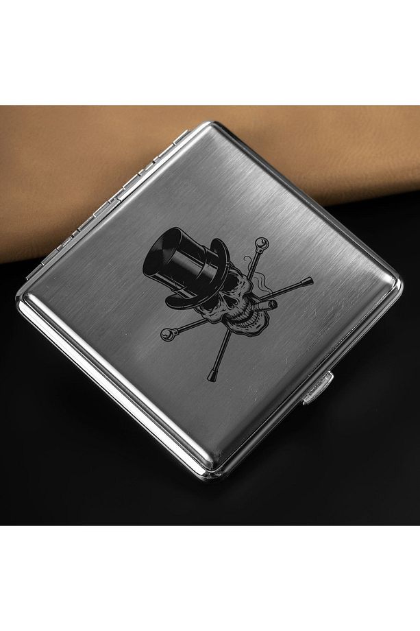 Kurukafa Baskılı Metal Sigara Tabakası - Sigara Kutusu - 7