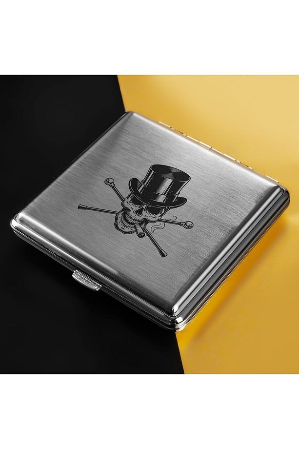Kurukafa Baskılı Metal Sigara Tabakası - Sigara Kutusu - 6