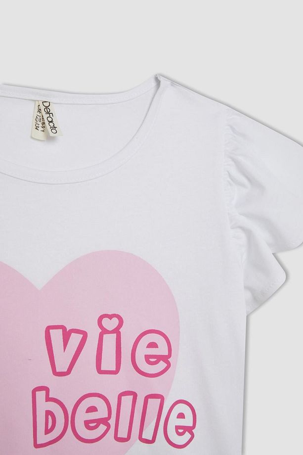 Kız Çocuk Pijama Takımı Baskılı Kısa Kollu Üst Şort C8503a824sm - 4