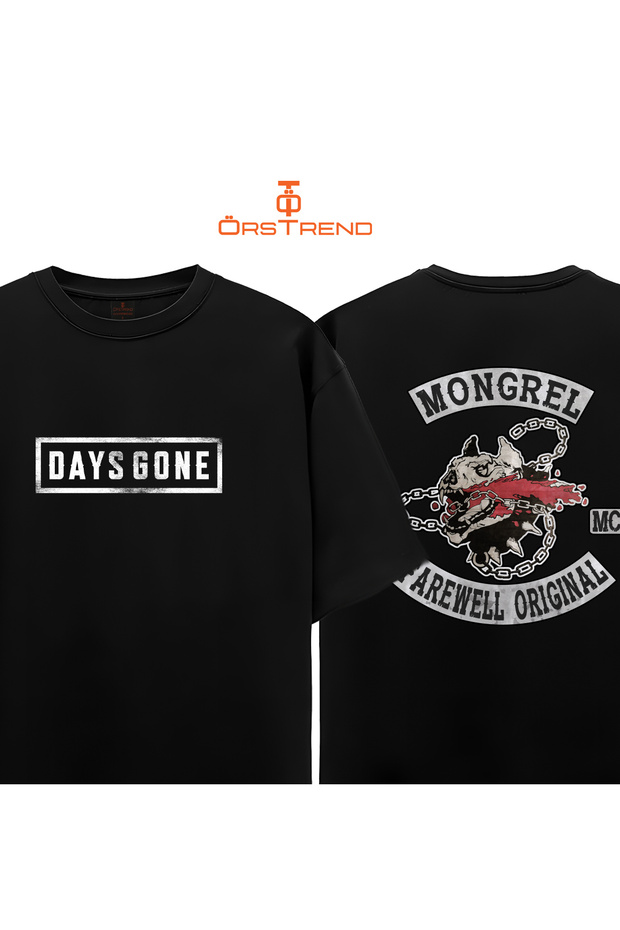 Days Gone Baskılı Oversize Tişört