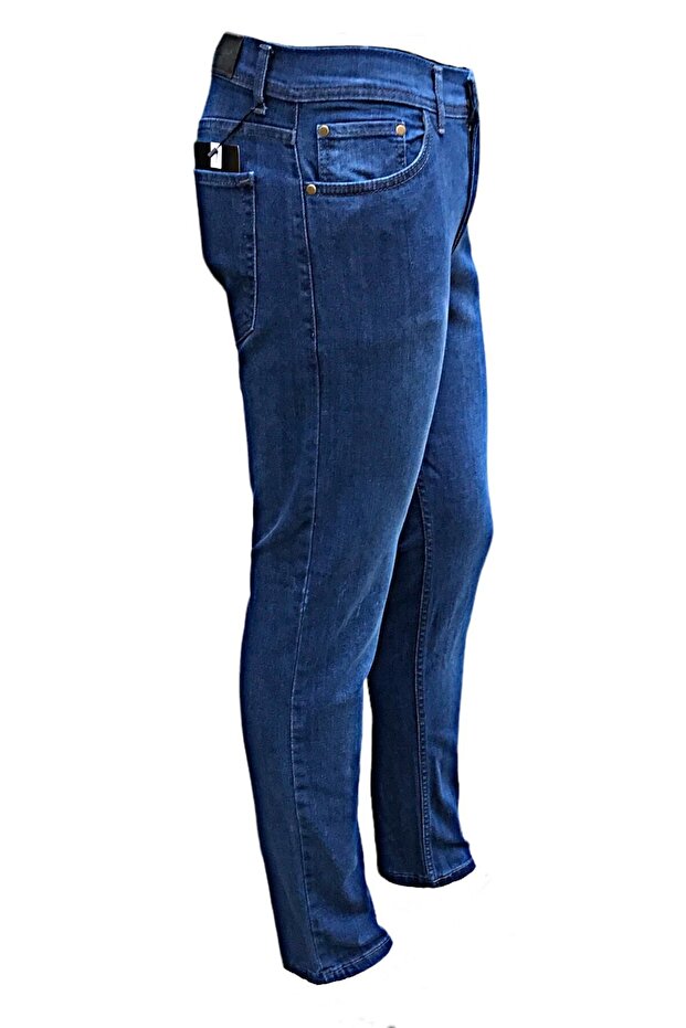 بنطلون جينز ليكرا كلاسيكي مقاس كبير - 3