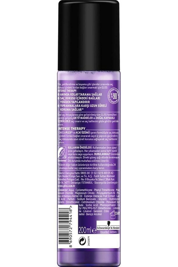 Intense Therapy Yeniden Yapılandırıcı Durulanmayan Sıvı Saç Kremi 200 ml 2'li - 4