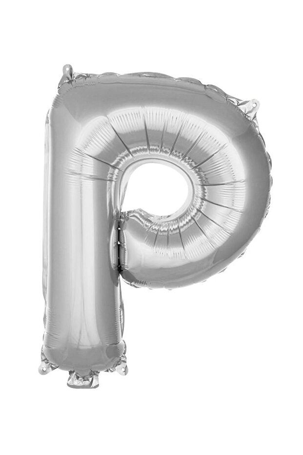 Letter P Silver Foil Balloon 16 Inch 36 cm