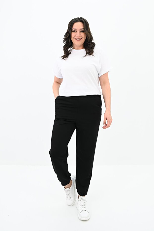 Women's Large Size High Waist Tracksuit Set 8095-24