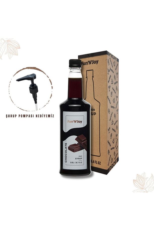 Fun'n'joy Kahve Şurubu / Çikolata 870 ml Pompa - 3