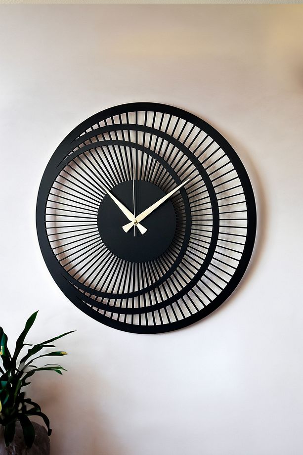 Dekoratif Yeni Modern Zosma Ahşap Duvar Saati 48cm - 7