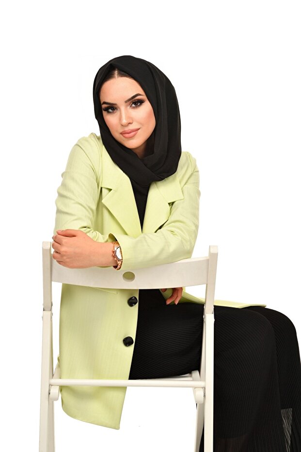 Şifon Piliseli Pantolon - 9