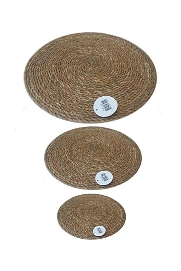 Amerikan Hasır Servis Supla Örme Bambu Kaliteli 35 Cm 6 Adet Fma00501 - 4