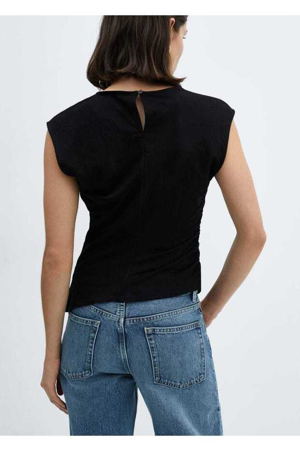 Düğümlü asimetrik bluz - 4