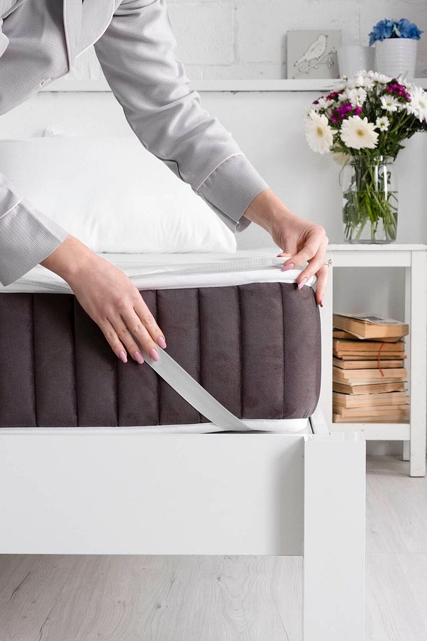 Kapitone-ped Microfiber %100 Sıvı Su Geçirmez Tek-çift Kişilik Köşe Lastikli Alez Yatak Koruyucu - 5