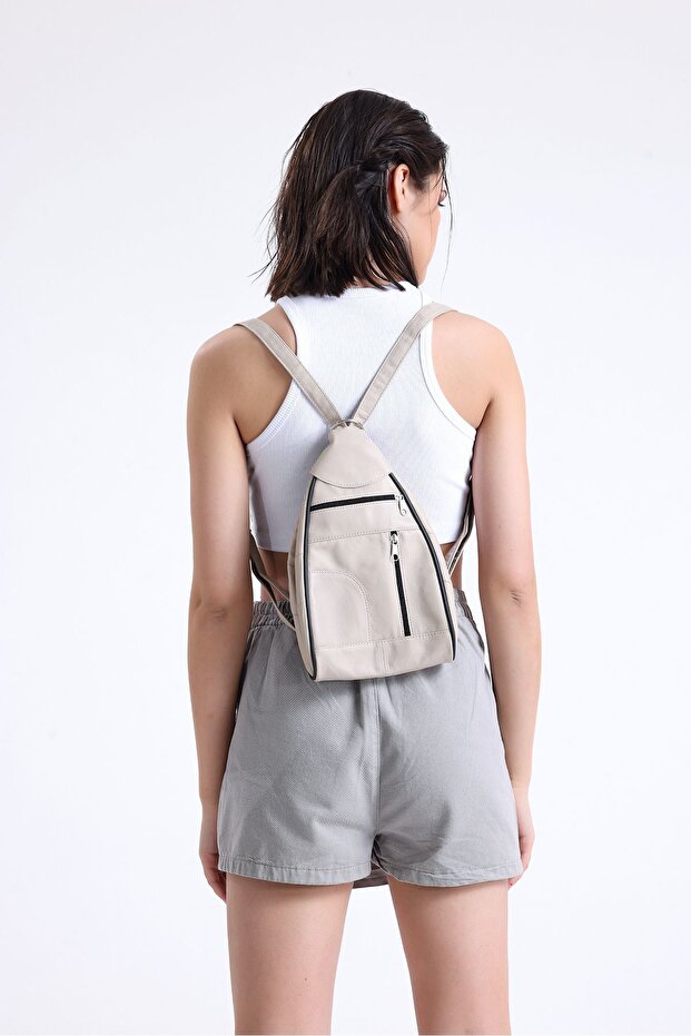 حقيبة ظهر صغيرة من الجلد الطبيعي من أمور - 3