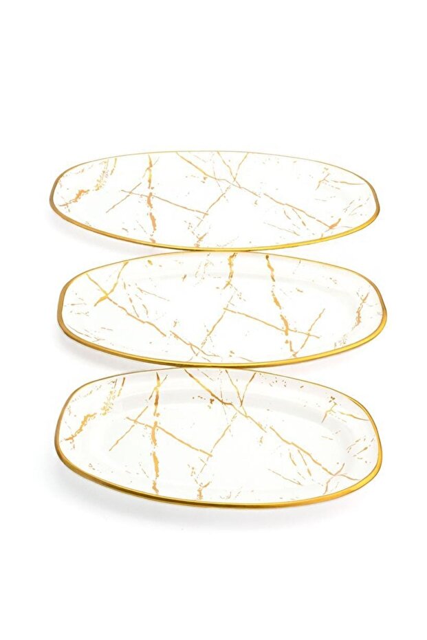 Marble Pattern Oval Boat - 4