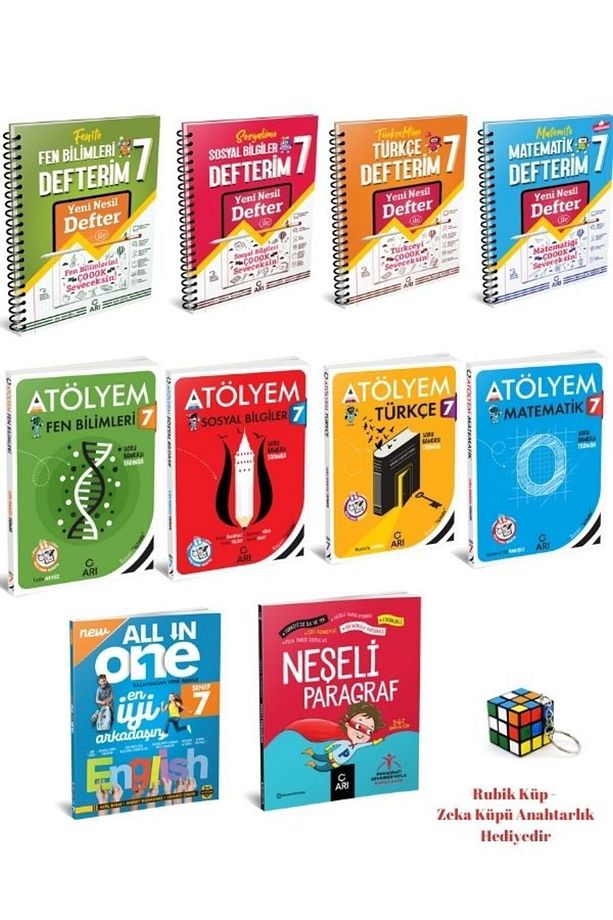 ARI YAYINCILIK  7.SINIF TÜM DERSLER  DEFTERİM - ATÖLYEM SETİ- NEW ALL IN ONE ENGLİSH-NEŞELİ PARAGRAF - 1