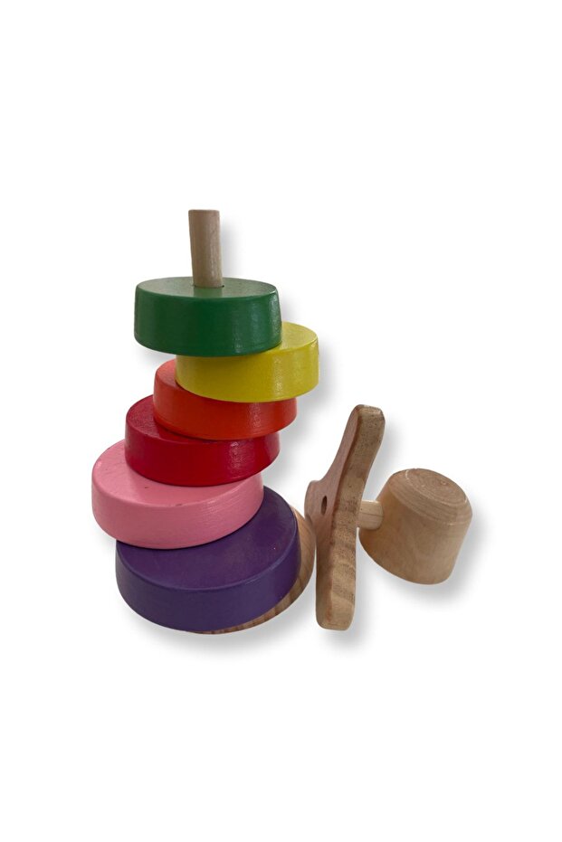 Ahşap Renkli Kule - 3