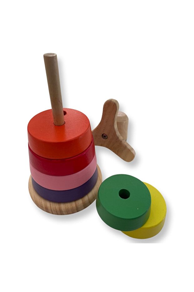 Ahşap Renkli Kule - 2