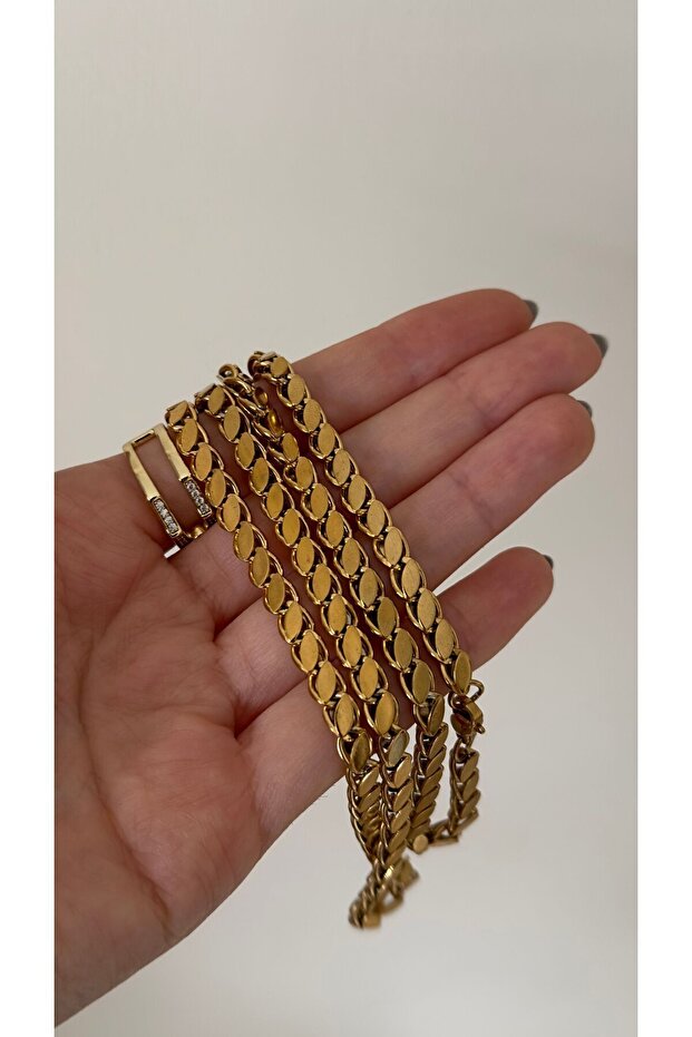 - Çelik Arpa Zincir Kolye - 7