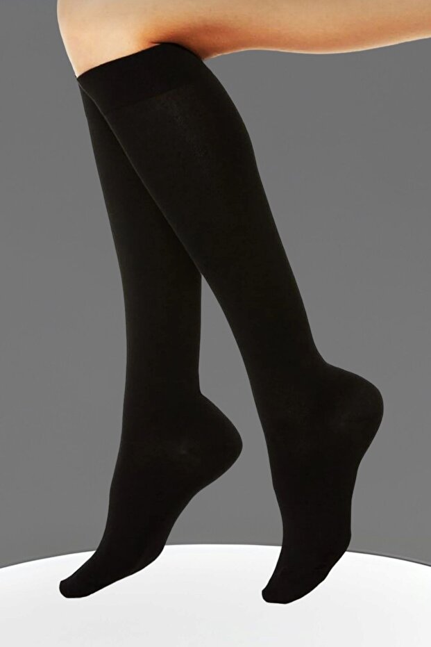 Women's 2 Pairs Below Knee Stylish Quality Cotton Socks