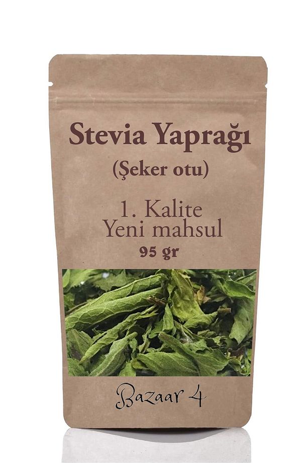 Stevia Yaprağı - Stevia Şeker Otu 95 Gr 1.kalite Taze Yeni Mahsül - 1