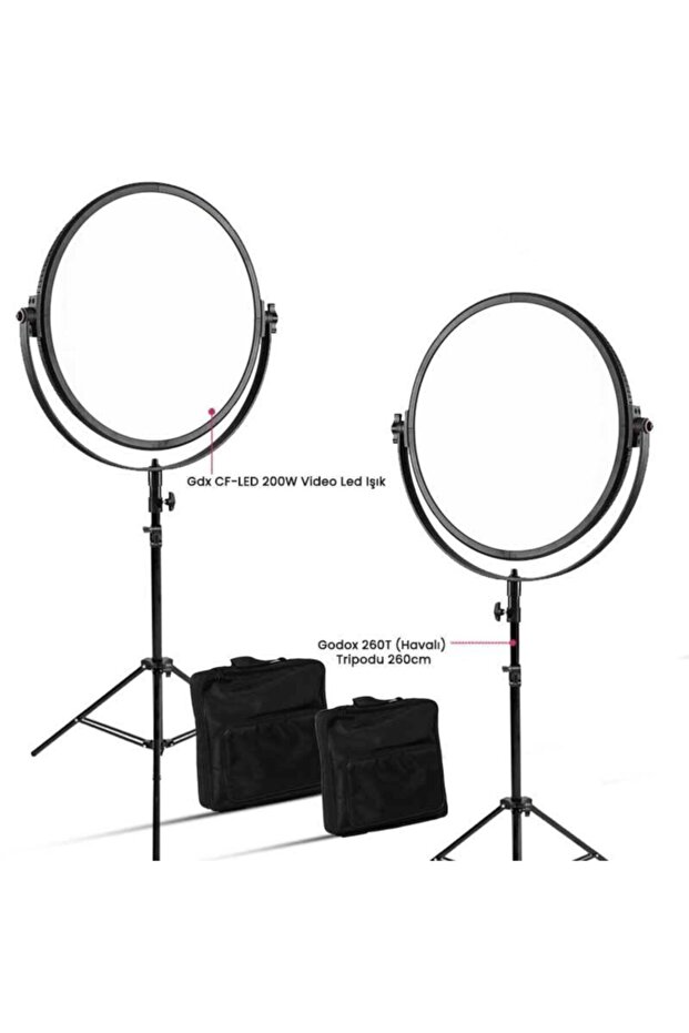 CF-200W 2'li Led Video Işığı - 1