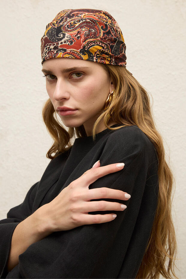 Хуст з бавовняним візерунком Paisley - 1