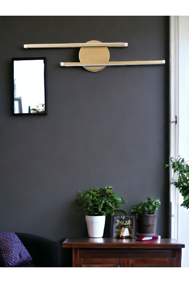 Asya Modern Tasarım Eskitme Renk Gün Işığı Ledli Banyo - Mutfak - Salon Led Duvar 2 Li Aplik - 5