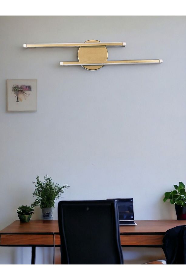 Asya Modern Tasarım Eskitme Renk Gün Işığı Ledli Banyo - Mutfak - Salon Led Duvar 2 Li Aplik - 4