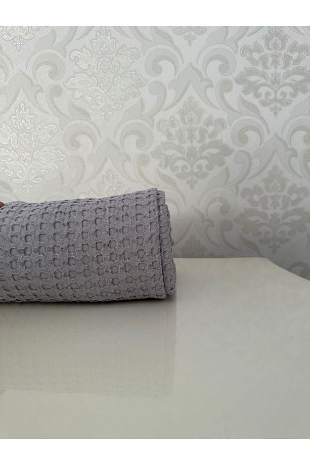 Premium %100 Pamuk Tek Kişilik Yazlık Pike, Yatak Örtüsü, Terletmez Kumaş(GRİ RENK) (160x240cm) - 4